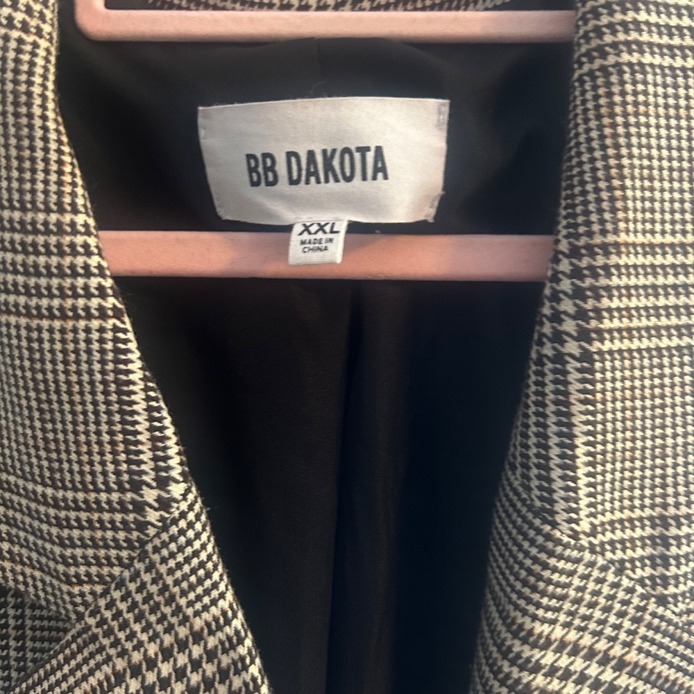 BB Dakota Houndstooth Three Button Blazer Size XXL - Picture 6 of 6